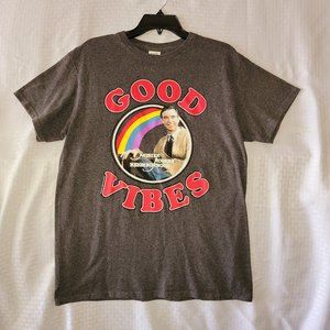 Retro 70's Mr. Roger's "Good Vibes" Short Sleeve T Shirt Vintage Graphic Tee